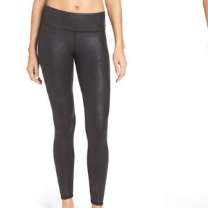Alo Airbrush Distressed Leather Finish Leggings XS